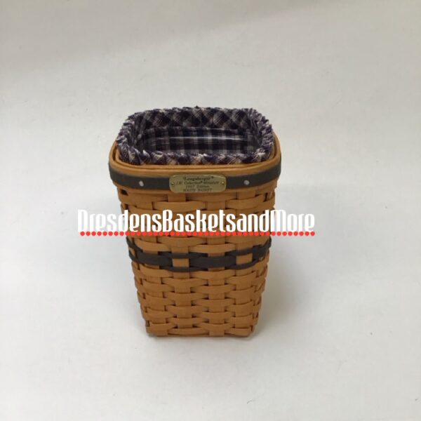 Longaberger 1997 JW Miniature Waste Basket Combo