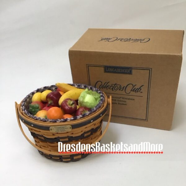 Longaberger 1998 Miniature Apple Basket Combo NIB
