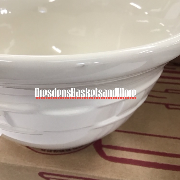Longaberger Ivory Mixing Bowl Set of 3 NIB*