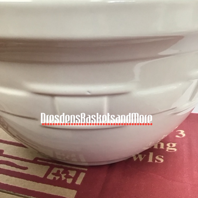 Longaberger Ivory Mixing Bowl Set of 3 NIB*