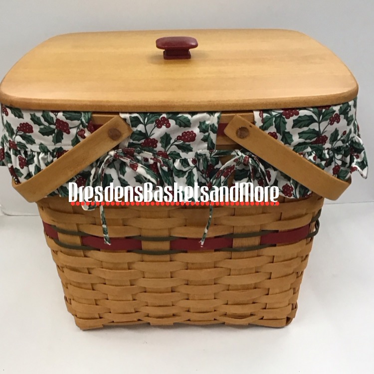 Longaberger 1995 Holiday Hostess Evergreen Basket Set*