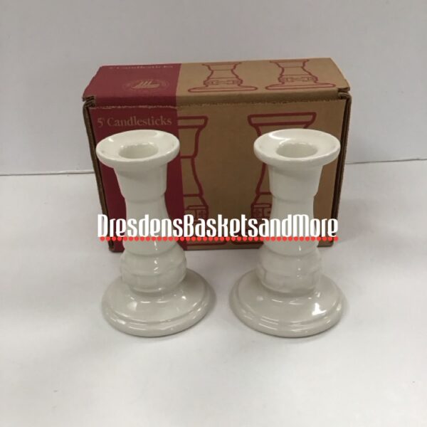 Longaberger Ivory Candlesticks NIB