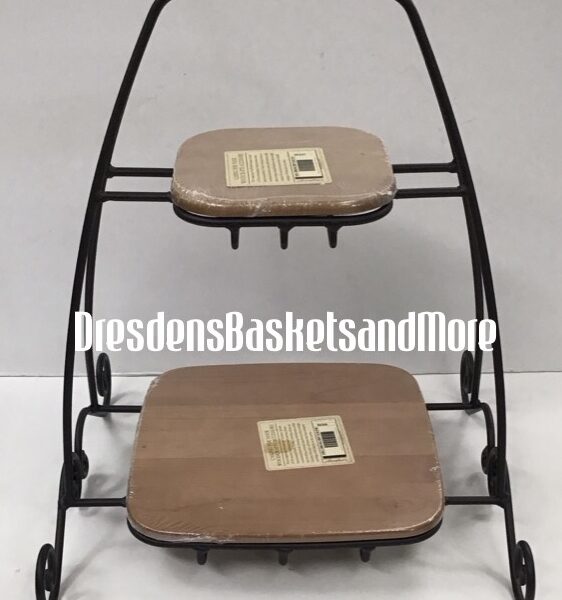 Longaberger 2005 Holiday Stand w/ Woodcrafts Shelves