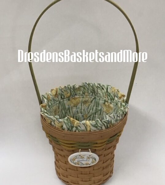 Longaberger 2008 May Series Daffodil Basket Set