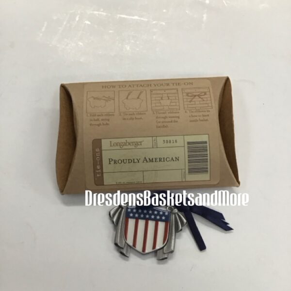 Proudly American Longaberger Tie On