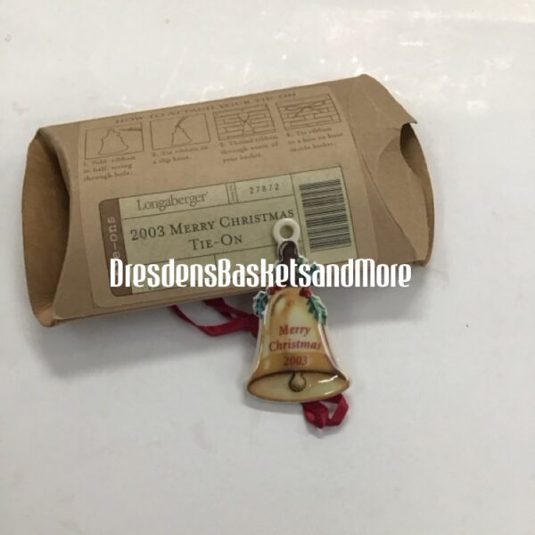 Merry Christmas Longaberger 2003 Tie On