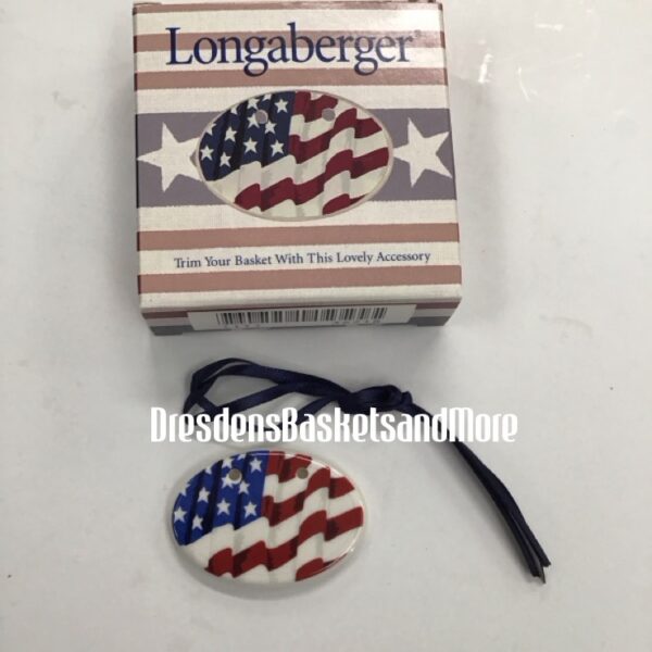 All American Flag Longaberger Tie On