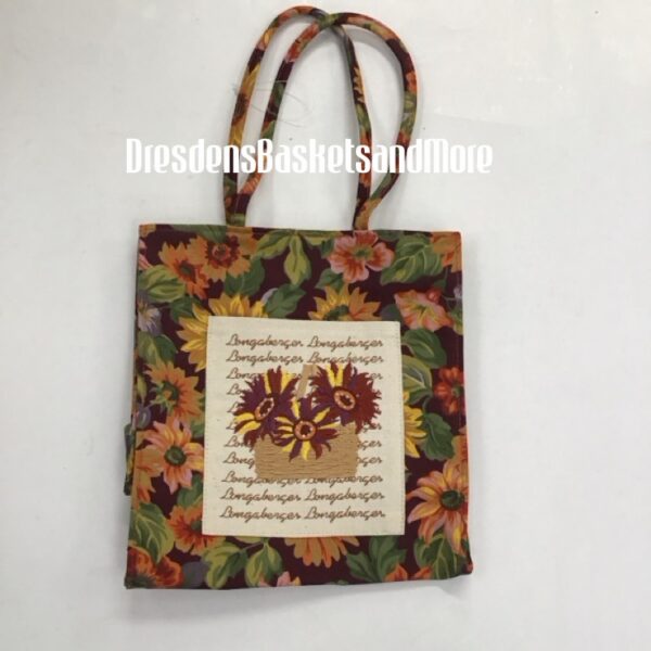 Fall Flower Longaberger Tote Bag