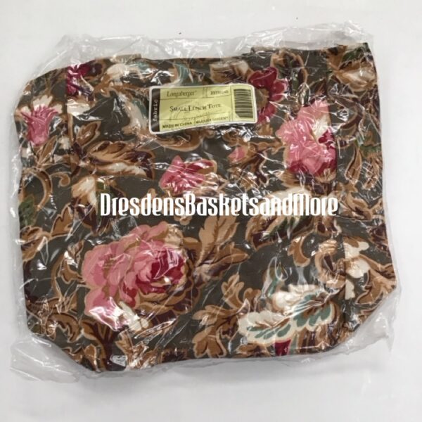 Small Lunch Tote Longaberger Majolica Garden Fabric