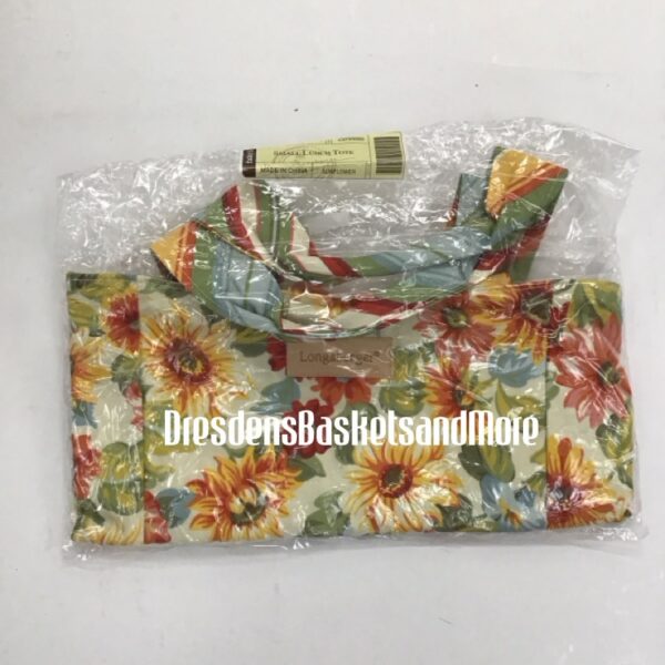 Small Lunch Tote Longaberger Sunflower Fabric