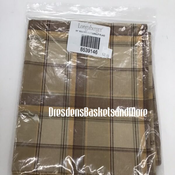 Longaberger Butternut Plaid 36” Square