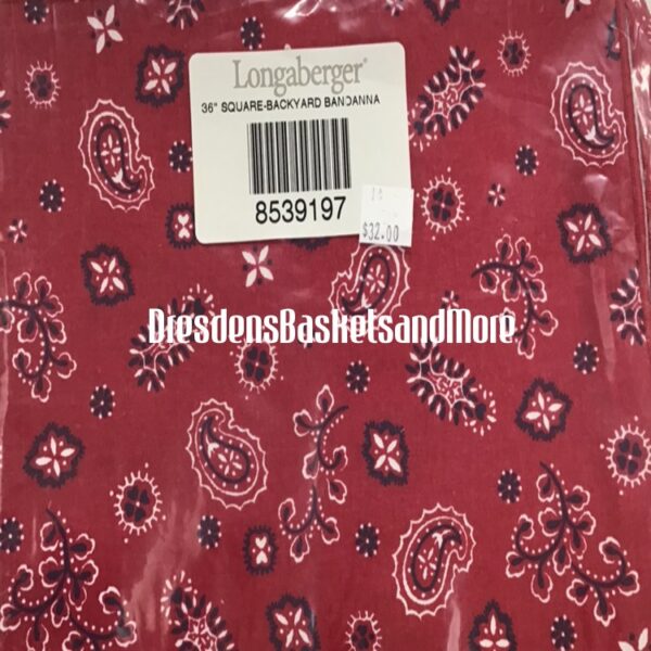 Longaberger 36” Square Backyard Bandanna