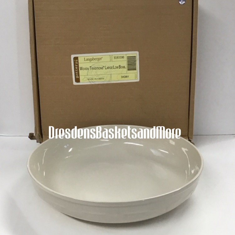 Longaberger Ivory Large Low Bowl NIB*