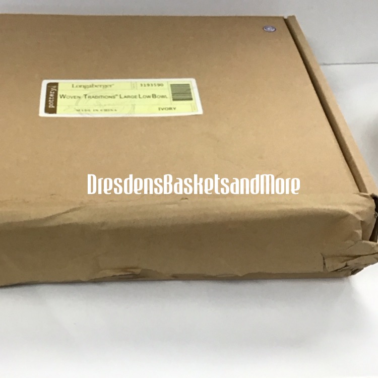 Longaberger Ivory Large Low Bowl NIB*