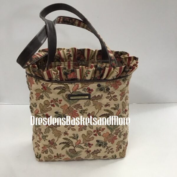 Longaberger Autumn Path Tote Bag w/ Protector