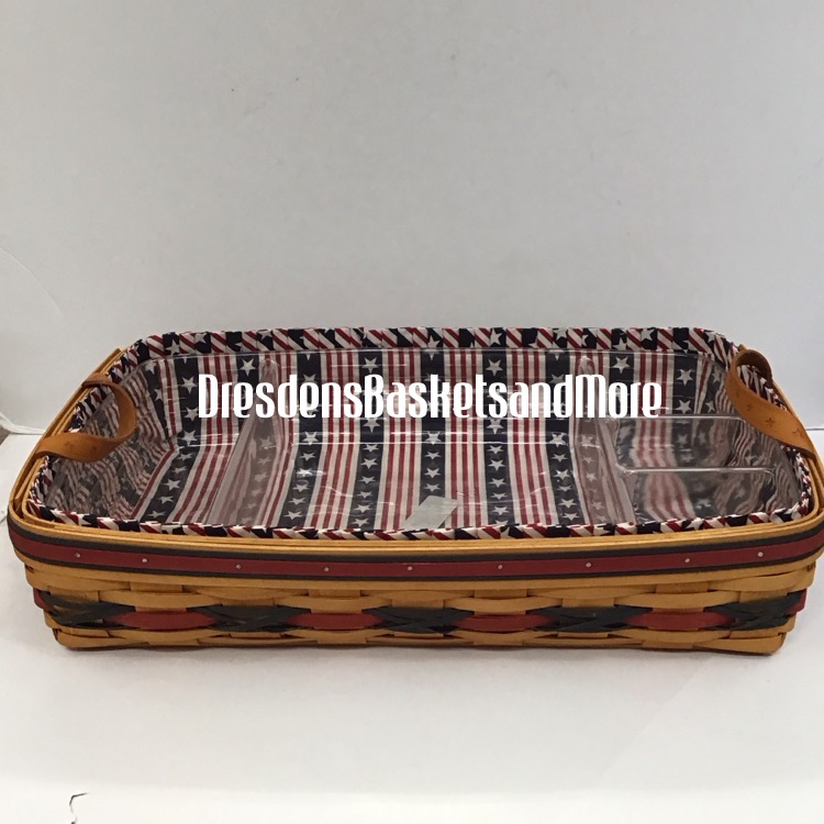 Longaberger 2000 All American Serving Tray Star Spangle Combo*