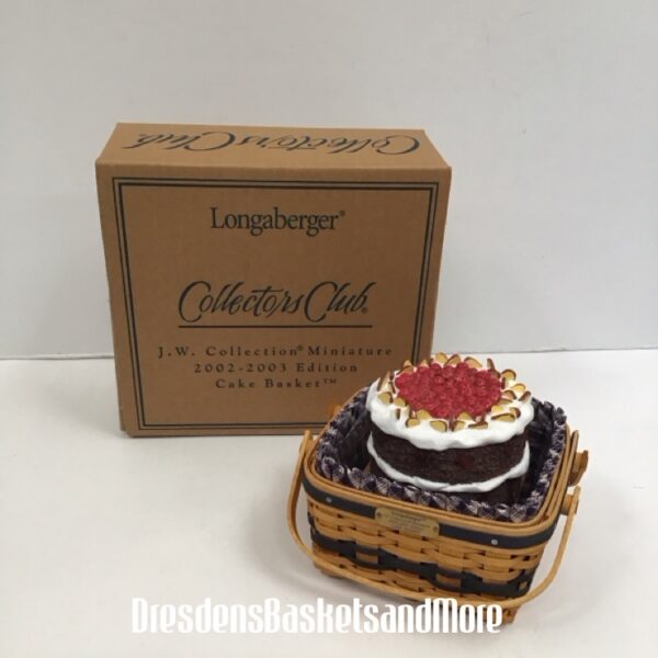 Longaberger 2002 JW Miniature Cake Basket Set NIB