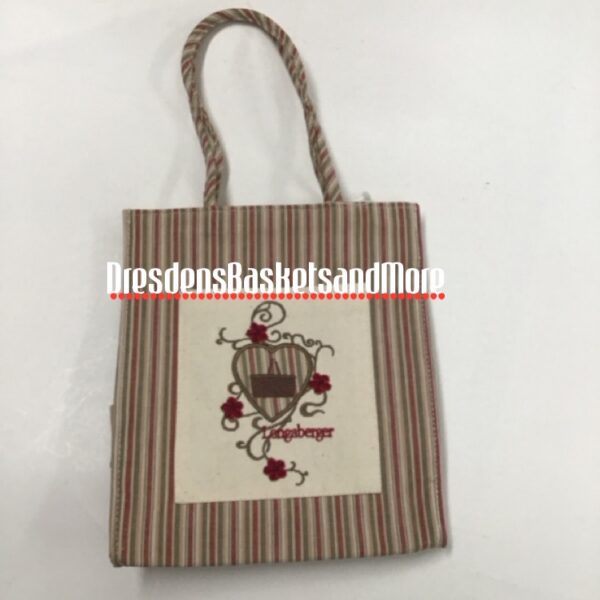 Market Stripe Longaberger Tote Bag