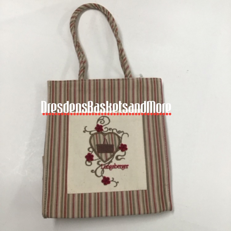 Market Stripe Longaberger Tote Bag