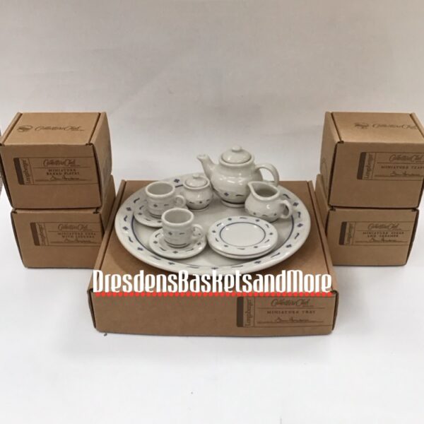 Longaberger Miniature Tea Tray Set NIB