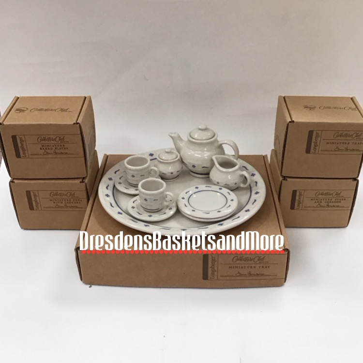 Longaberger Miniature Tea Tray Set NIB