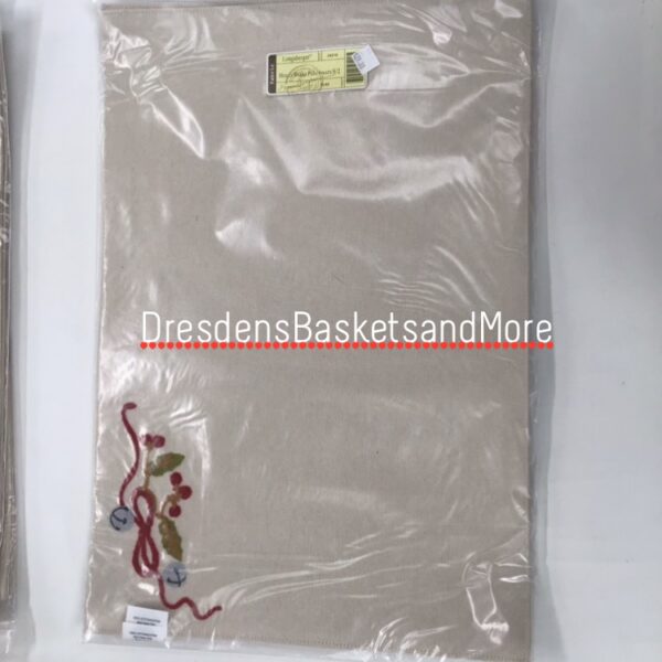 Holly Bells Placemats Set of 2 Longaberger