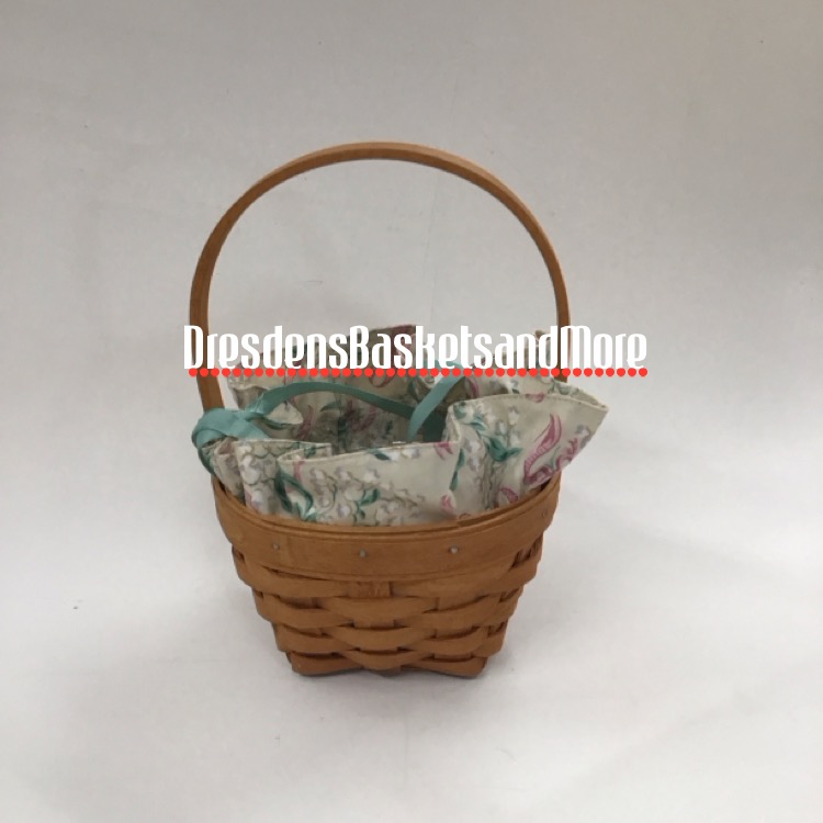 Longaberger 1993 May Series Lily of The Valley Basket Combo