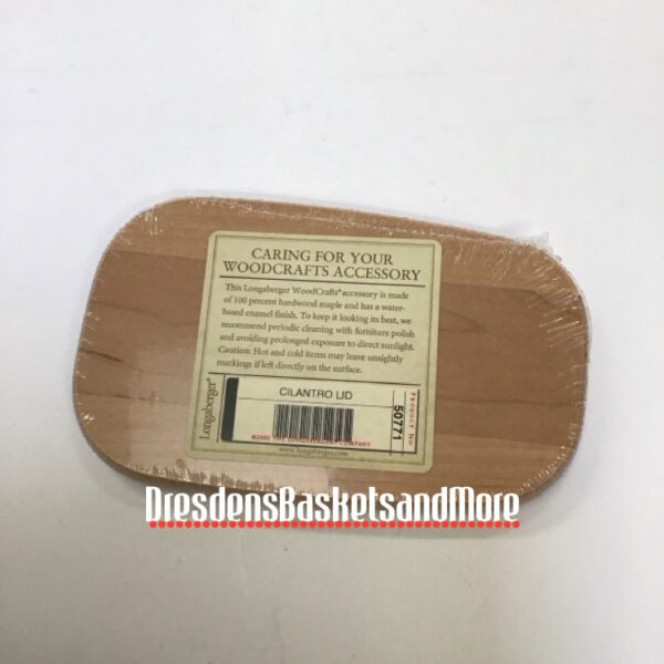 Longaberger Woodcrafts Cilantro Lid NIP