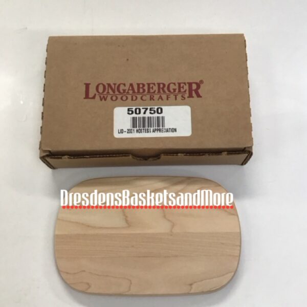Longaberger 2001 Hostess Appreciation Woodcrafts Lid NIB