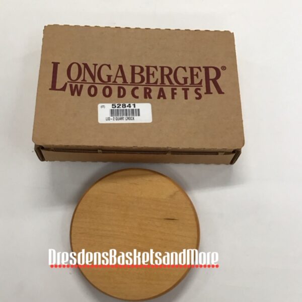 Longaberger 2 Quart Crock Woodcrafts Sealable Lid NIB