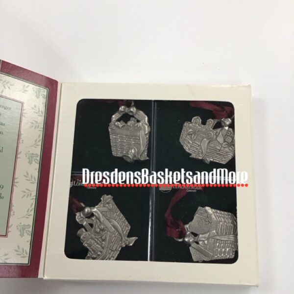 Pewter Longaberger Commemorative Christmas Ornaments
