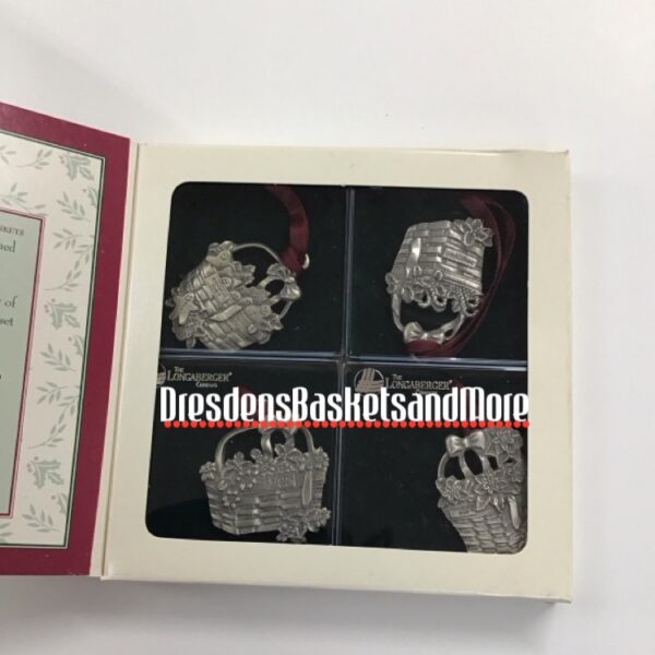 Pewter Longaberger Commemorative Ornaments 1995