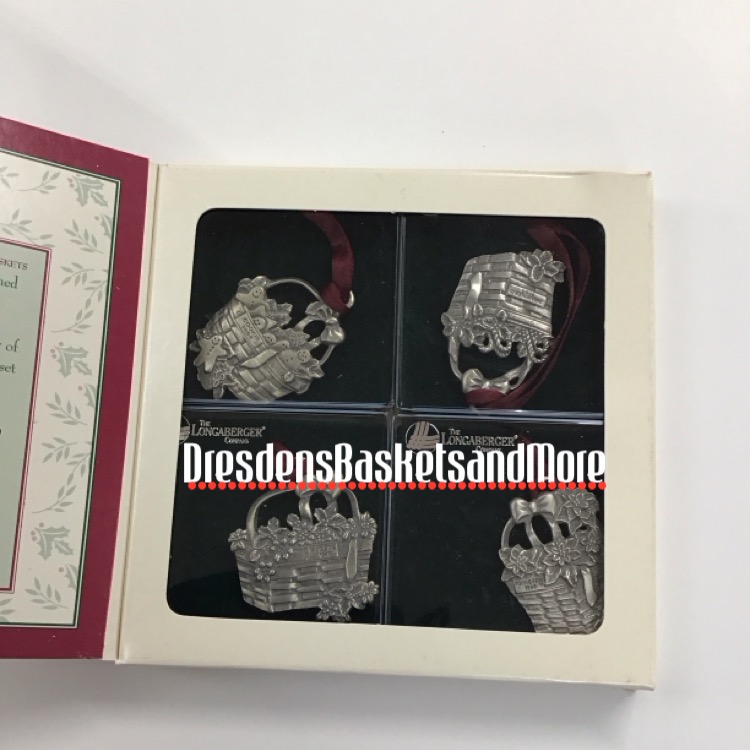 Pewter Longaberger Commemorative Ornaments 1995