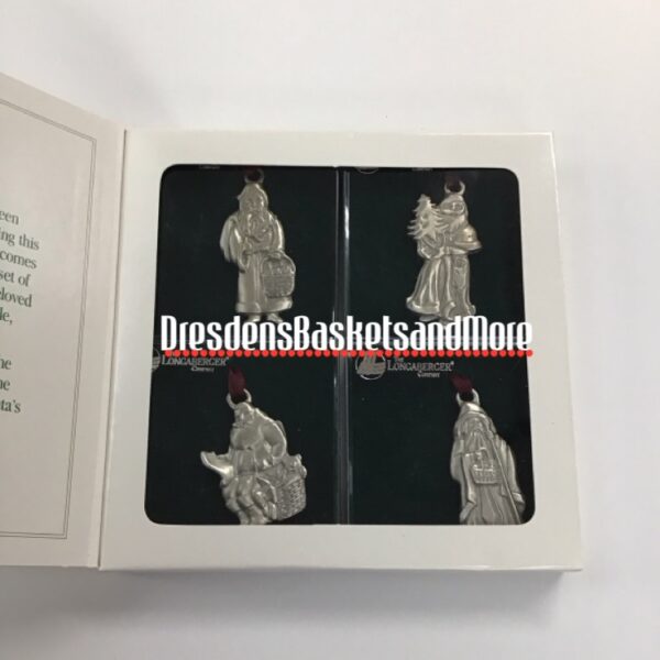 Pewter Longaberger Commemorative Santa Ornaments