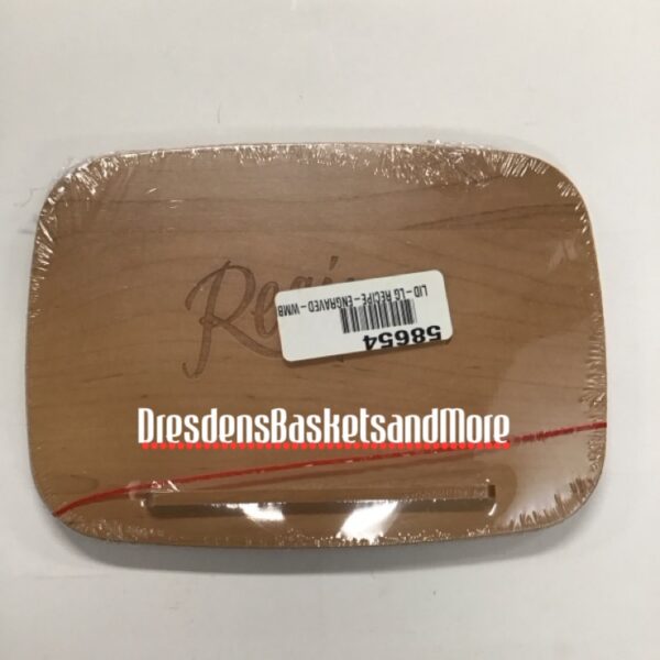 Longaberger Large Recipe Engraved WB Woodcrafts Lid NIP