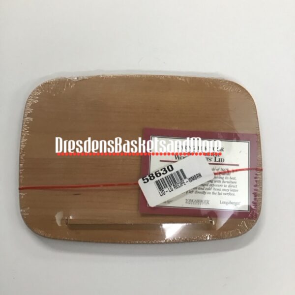 Longaberger Large Recipe WB Woodcrafts Lid NIP