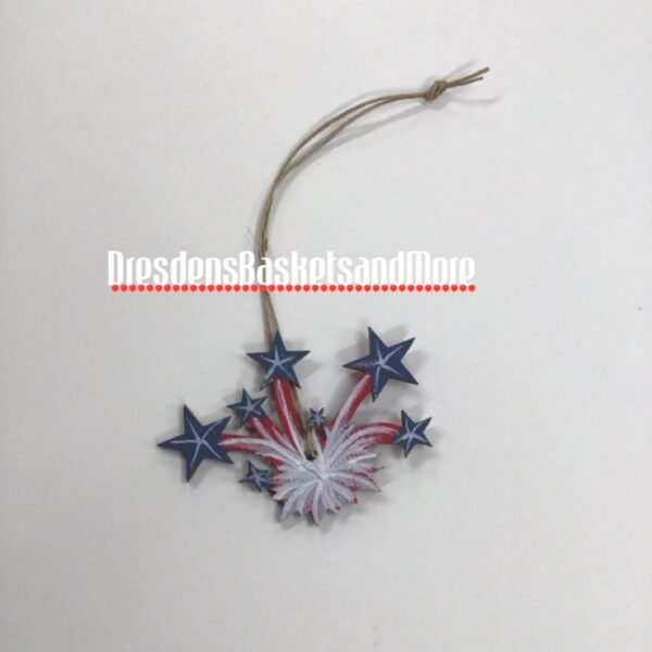 Fireworks & Stars Hand Painted Tie On