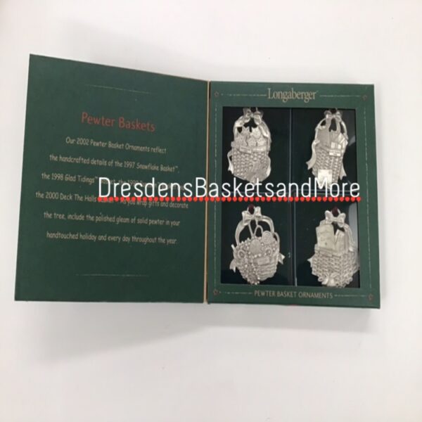 Longaberger Pewter Basket Ornaments
