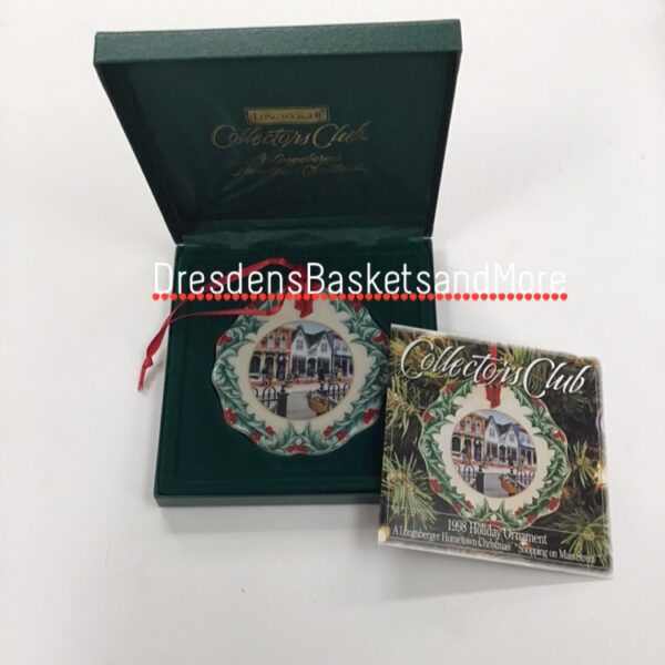 C.C. A Longaberger Hometown Christmas 1998 Ornament