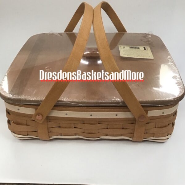 Longaberger 2010 Gourmet Basket w/ Protector & Woodcrafts Lid*