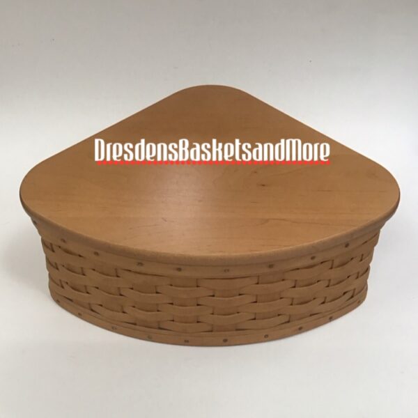 Longaberger 2002 Large Corner Basket w/ Protector & Lid*