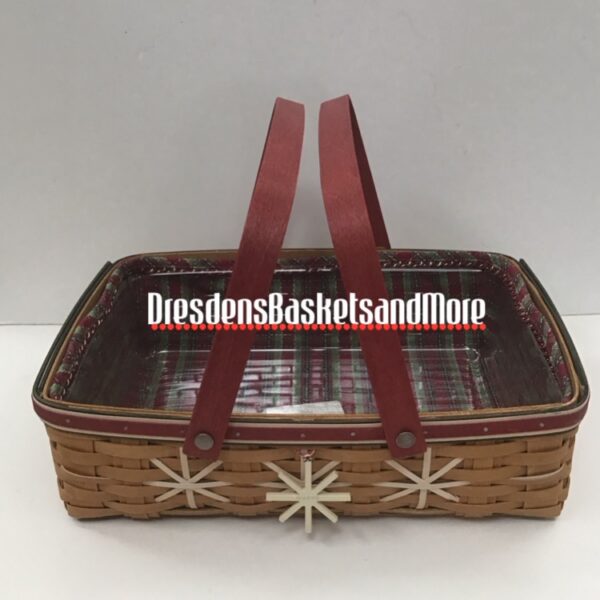 Longaberger 2009 Large Snowflake Cookie Basket Combo w/ Tie On