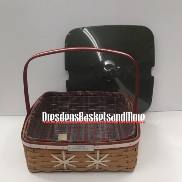 Longaberger 2009 Small Snowflake Cookie Basket Combo w/ Woodcrafts Lid