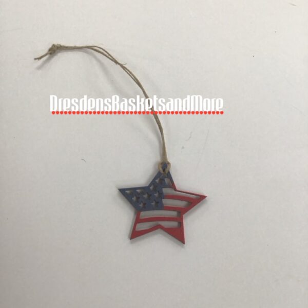 Star Flag Hand Painted Tie On