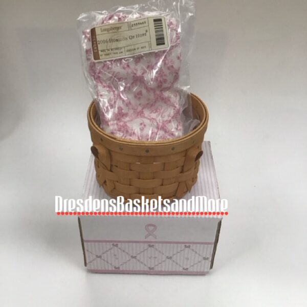 Longaberger 2006 Warm Brown Horizon of Hope Basket Combo NIB
