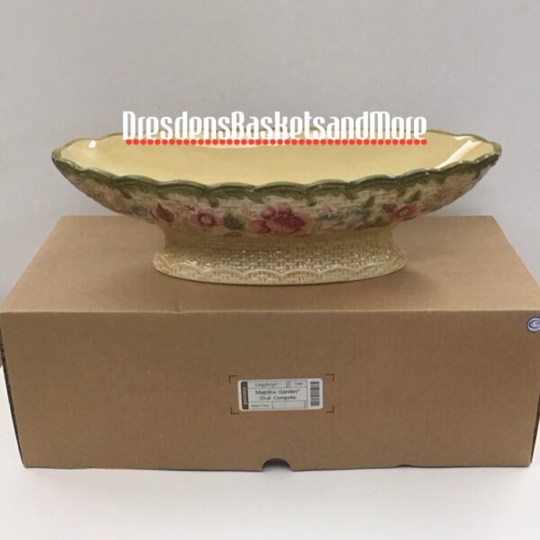Longaberger Majolica Garden Compote NIB