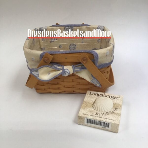 Longaberger 1999 Seashell Basket Combo w/ Tie On