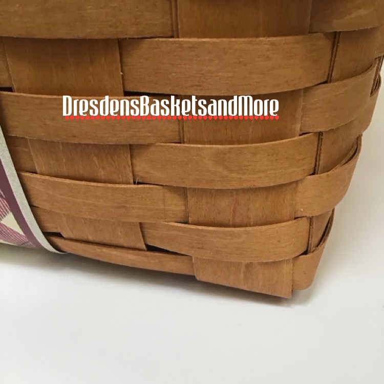 Longaberger 2013 Plaid Tidings Cake Red Basket Combo w/ Lid*