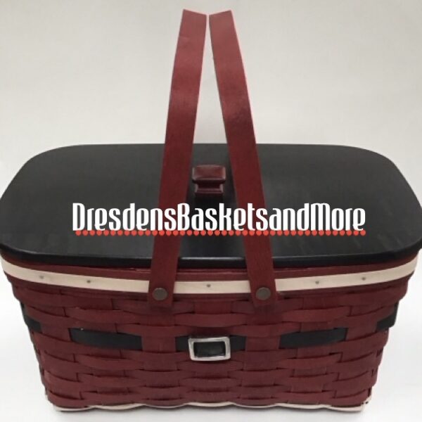Longaberger 2016 Santa Belly Medium Market Basket w/ Protector & Lid
