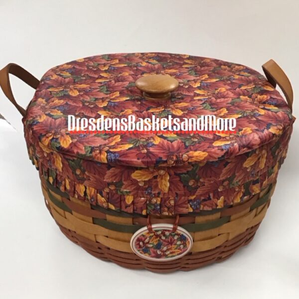 Longaberger 1995 Shades of Autumn Basket of Plenty Set